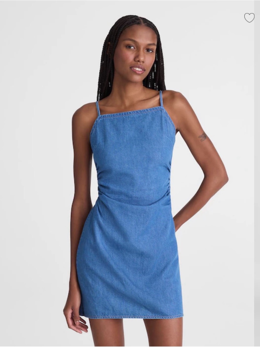 Madewell Light Blue Denim Spaghetti-Strap Mini Dress